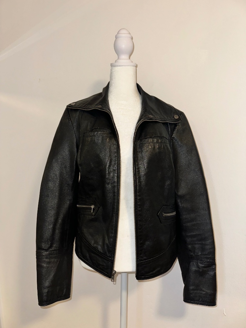 Kenneth Cole REACTION Black Leather Jacket